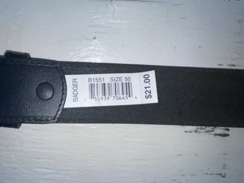 New Black Genuine leather Badger Tooled 50” Belt #B1551XL NN-96
