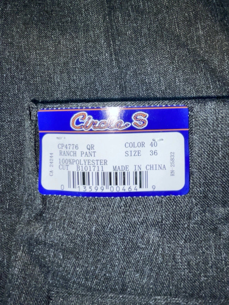 New Vintage Gray Circle S Polyester Pants #CP4776 XX-81