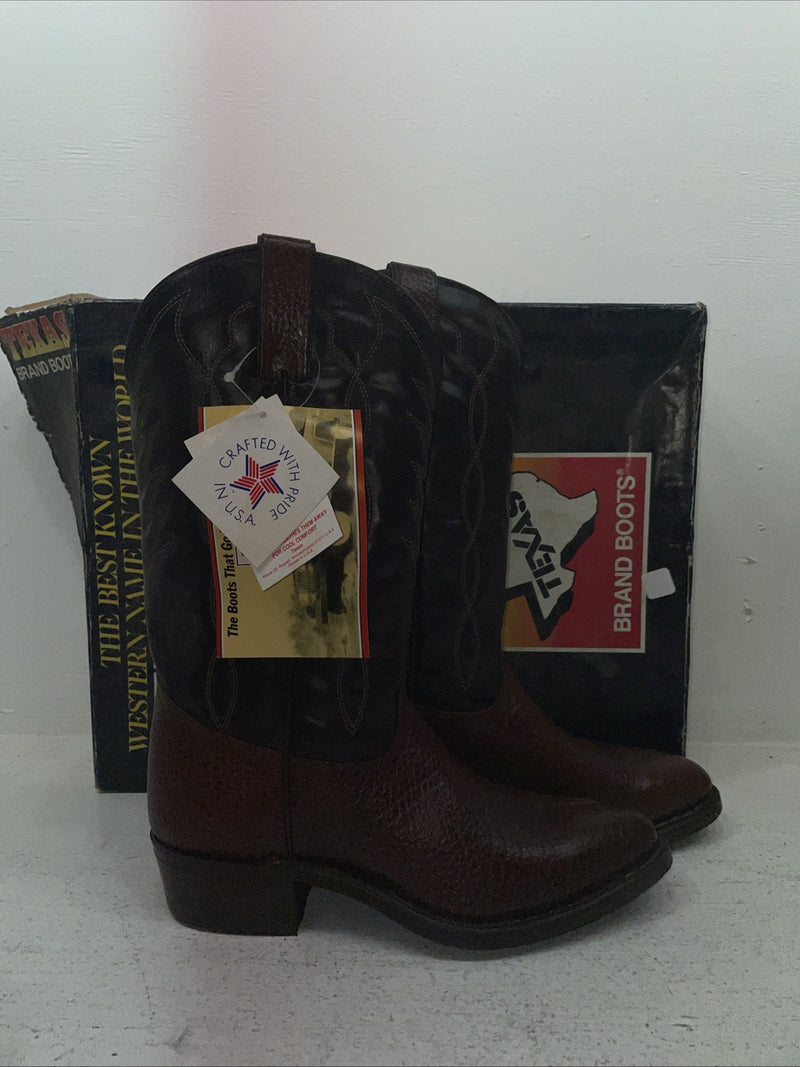 New Men’s Brown Texas Brand Cowboy Boots. 251527503 9.5 9 1/2 D. 5-49