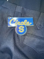 New Vintage Blue Circle S Polyester Pants #CP4793 XX-111