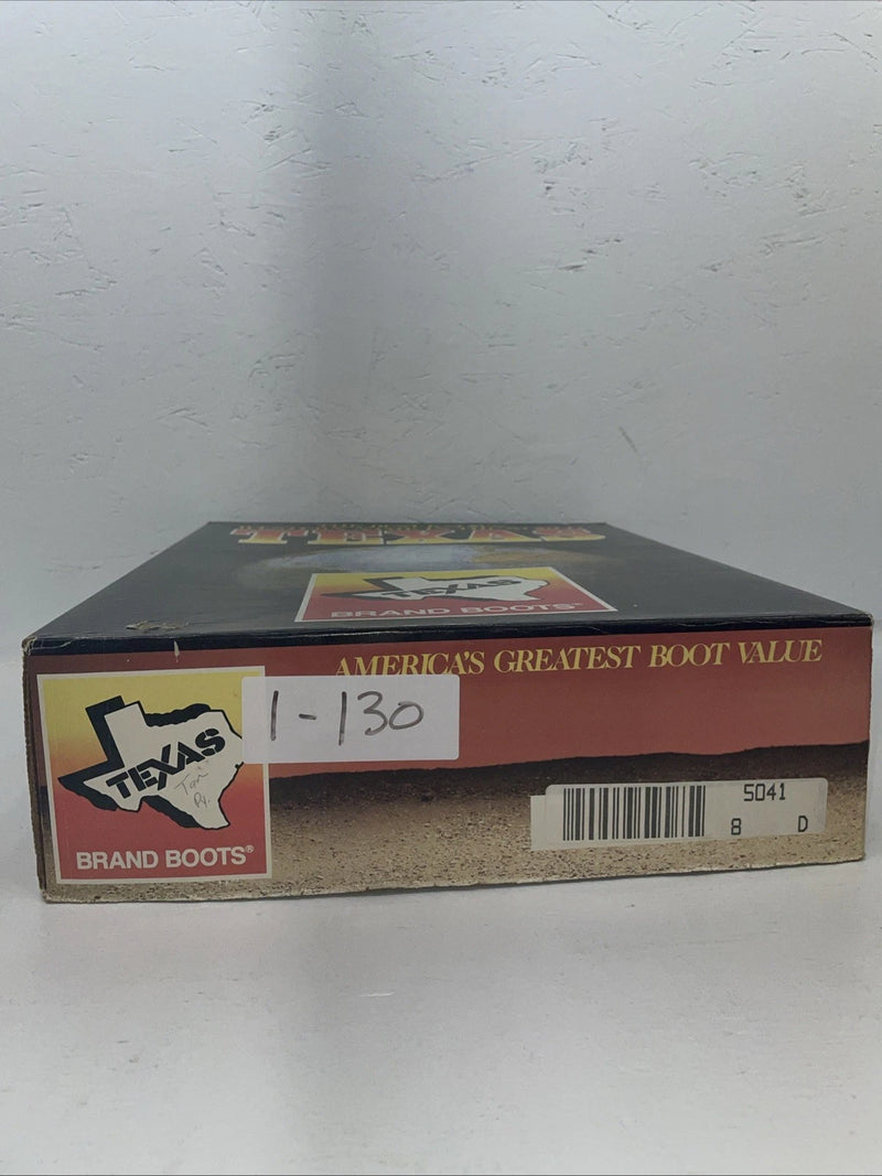New Men’s Brown Texas Brand Cowboy Boots. 5041 8 D. 1-130