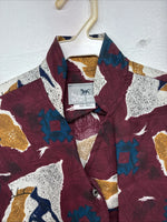 New Women’s Cowboy Threads Multicolor Design Long Sleeve Button Up Small MM-69