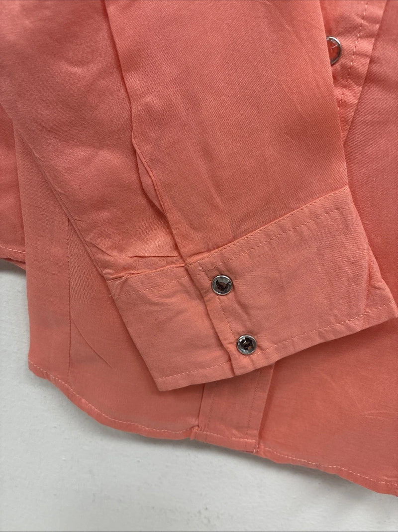 New Women’s Cumberland Pink Long Sleeve Pearl Snap Large KK-110