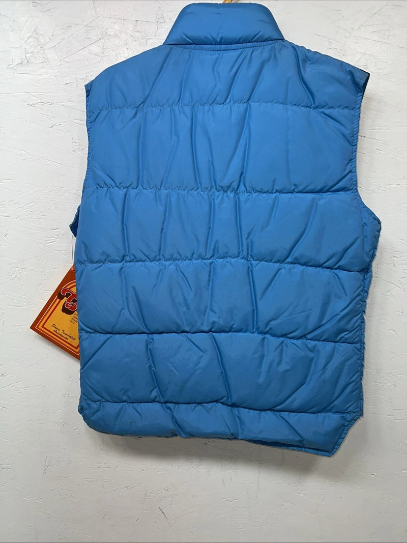 New Women’s Blue Comfy Puffer Lariat Vest 12 #8596 UU-31
