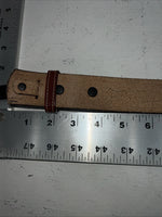 New Brown Genuine Leather Double S Tooled Belt #0701048 40 W-12