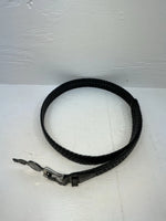 New Black Genuine Leather DBL Barrel Braided 40” Belt #N1311777 JJ-85