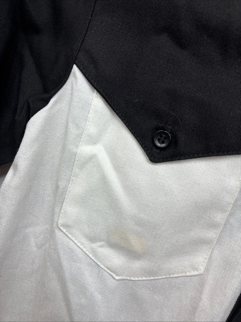New Kids Cowboy Threads Black White Long Sleeve Button Up Size 10 TT-26