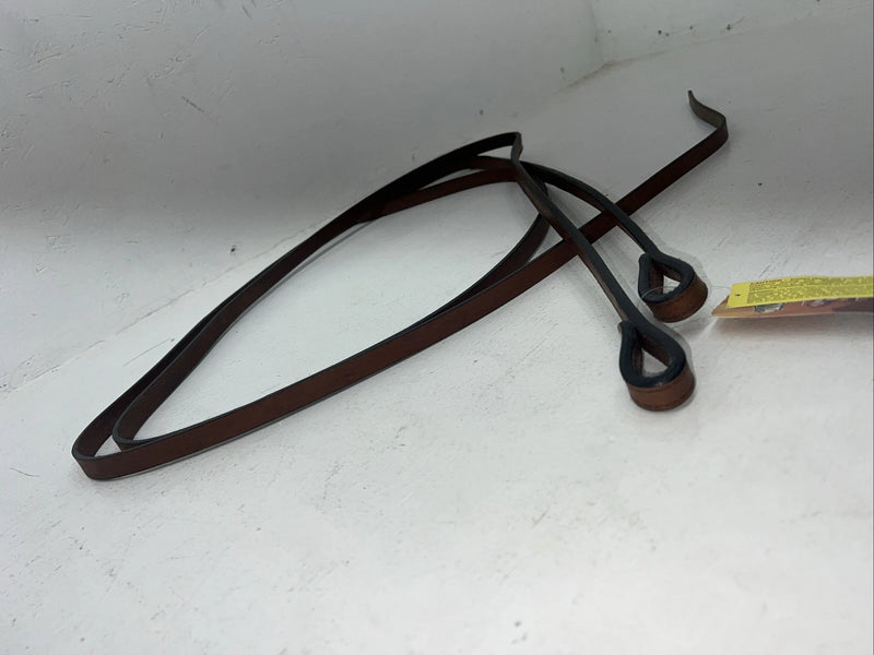 New Tough 1 Medium Oil 5/8” X 6” Double Stitched Leather Split Reins #439966 Y-9