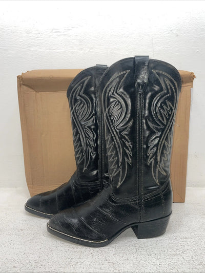 New Men’s Black Bronco Cowboy Boots. 1920 7 E E. 1-54