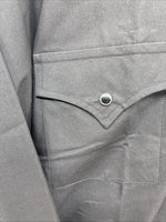 New Men’s ELY Cattleman Black Western Long Sleeve Pearl Snap 2XL F-68
