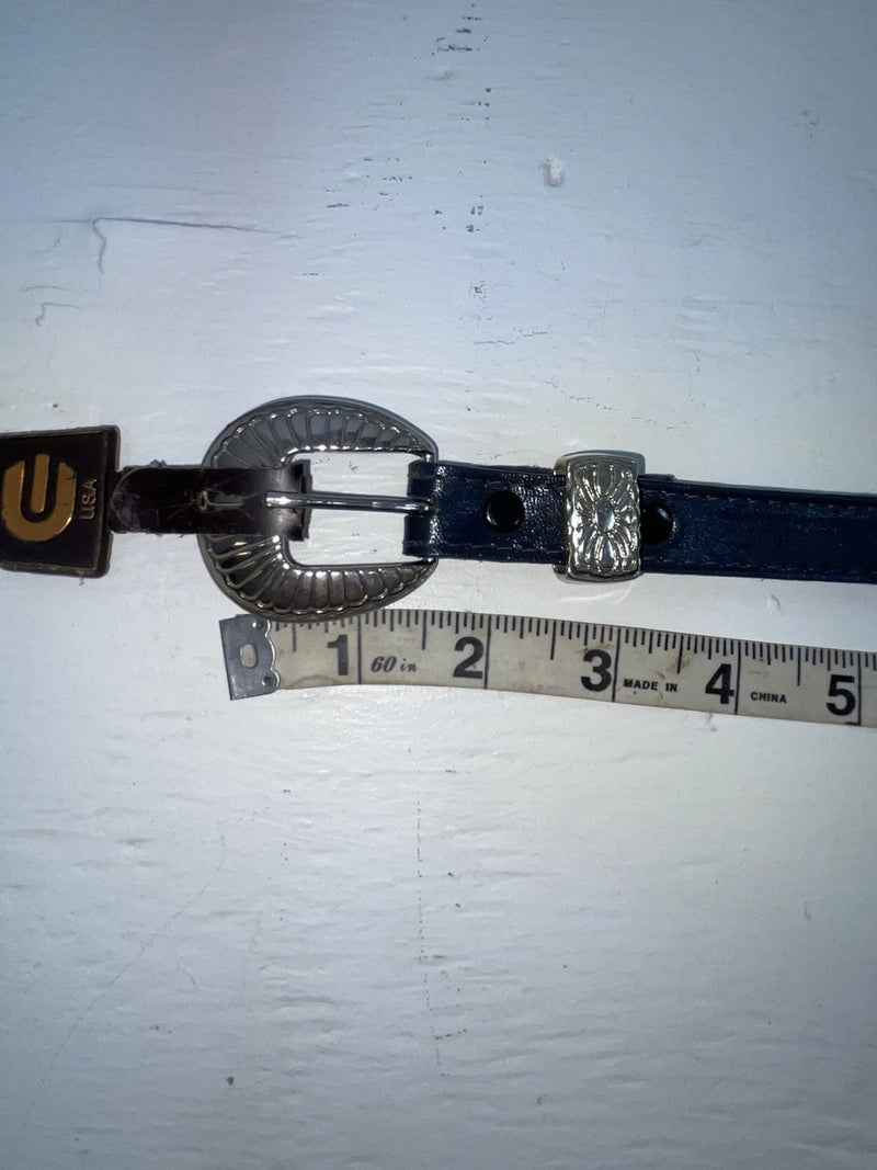New Blue Genuine Leather Chambers 34” Belt Z-142