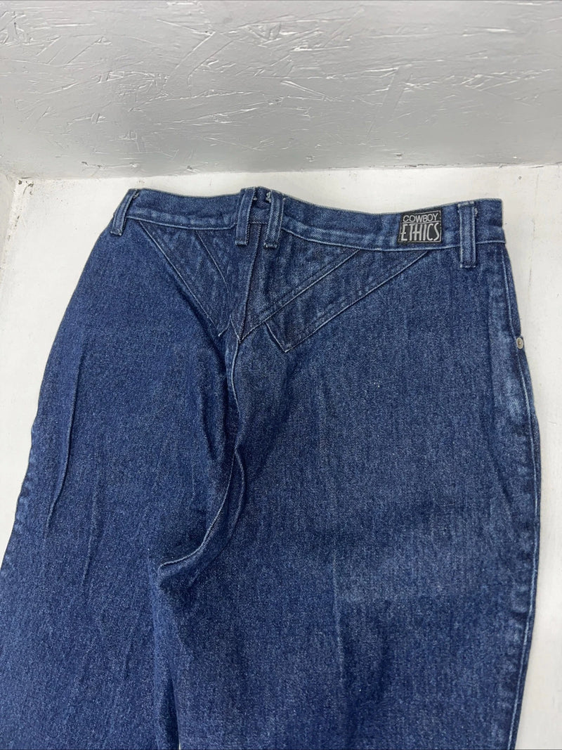 New Women’s Cowboy Ethics Original Fit Denim Jeans No Back Pockets. 15/16x36 K-2