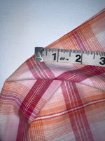 New Women’s Pink Plaid Cumberland Outfitters Long Sleeve Button Up Shirt L 3B-20