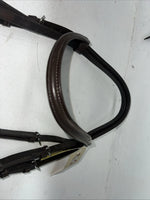 New Silver Fox Brown Draft Snaffle Bridle #20-8555-7 BB-14