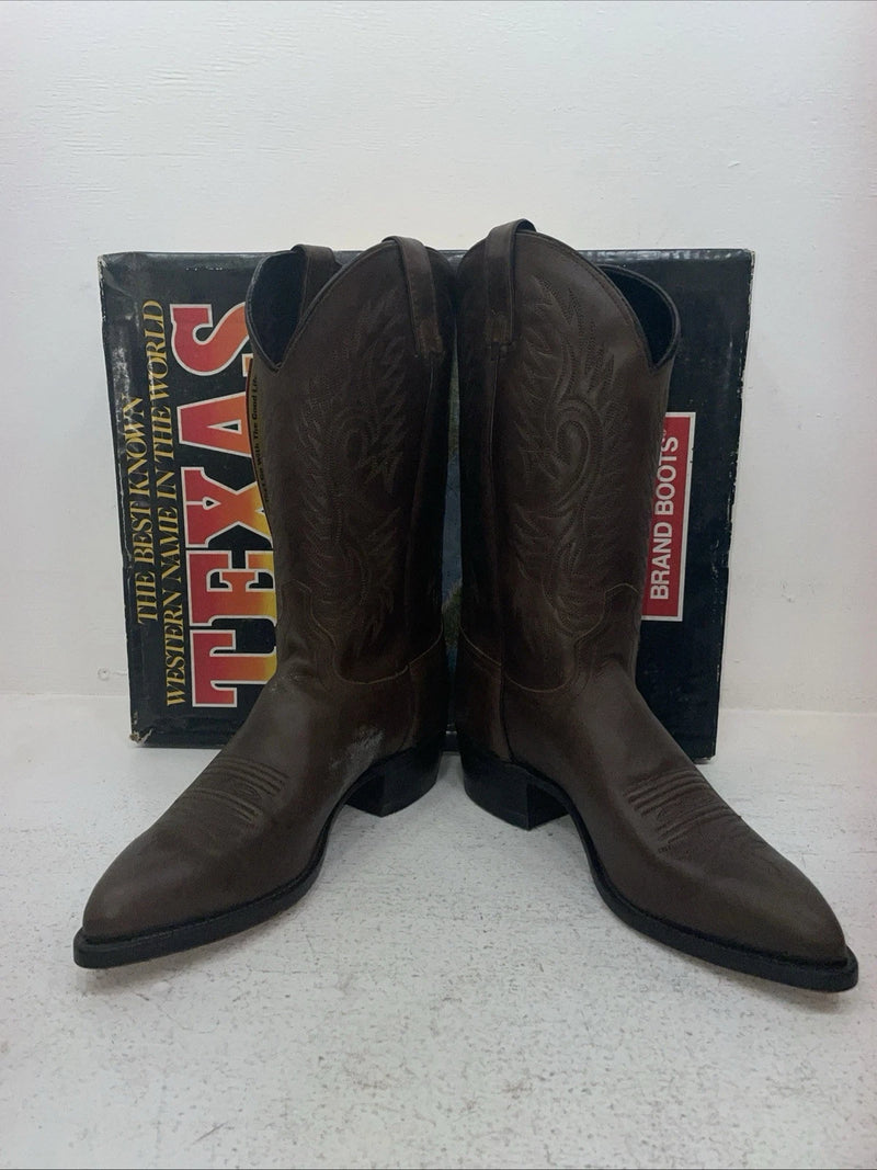 New Men’s Brown Texas Imperial Cowboy Boots. M 271 9 D. 3-43
