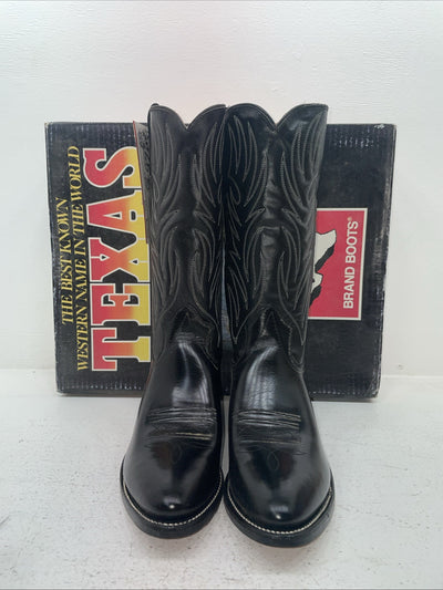 New Men’s Black Texas Brand Cowboy Boots. 5010 9.5 9 1/2 D. 5-12