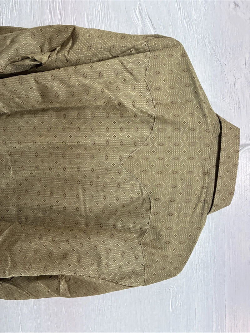 New Men’s Tem Tex Green design Long Sleeve Pearl Snap 16 Large Q-46