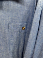 New Men’s ELY Blue Jean Color Long Sleeve Button Up 20.5 X 36 4XL E-50
