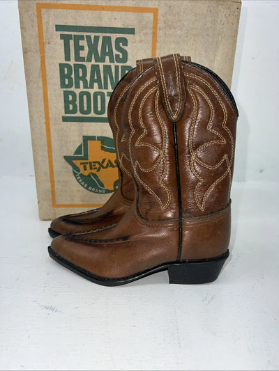 New Children’s Brown Texas Brand Cowboy Boots C191 9 D 24-20