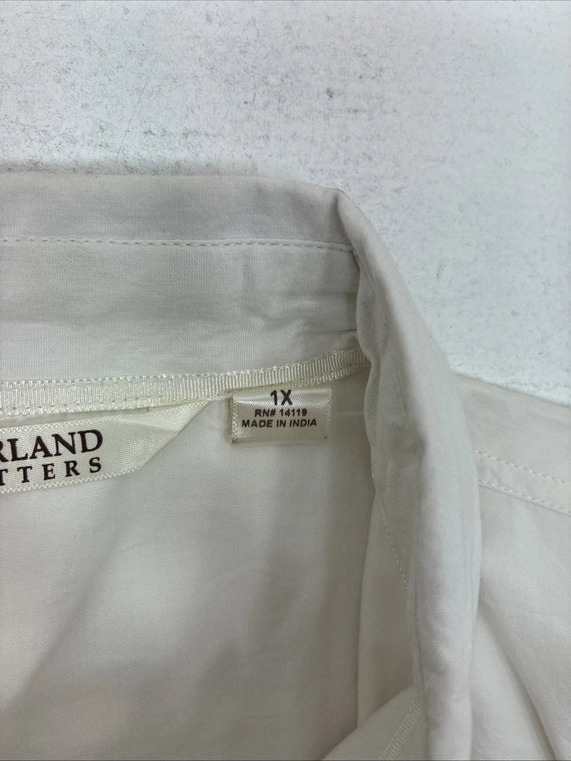 New Women’s Cumberland White Gem Long Sleeve Pearl Snap XL GG-46