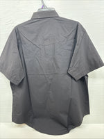 New Men’s ELY Cattleman Black Short Sleeve Pearl Snap 18.5 2XL F-76