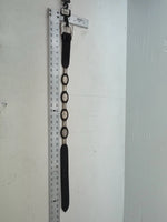 New Black Genuine Leather Double S Silver Pendent 28” Belt #3508501 JJ-49