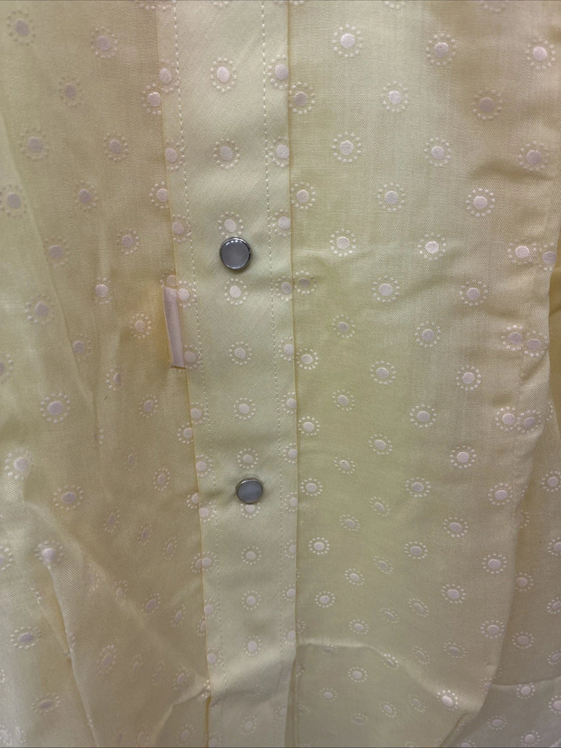 New Women’s Tem Tex Yellow Long Sleeve Pearl Snap Size 12 KK-22