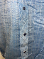 New Men’s Blue Karman Short Sleeve Pearl Snap Shirt. 15 M P-79