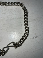 New Black Split Leather Chain Belt Wallet P-500