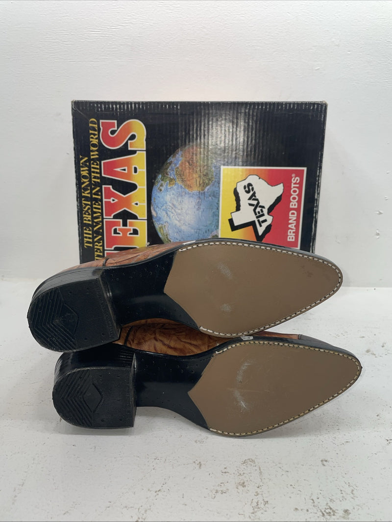 New Men’s Brown Texas Brand Cowboy Boots. 1081 10.5 10 1/2 E E. 8-38