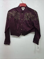 New Women’s Purple 1849 Authentic Ranchwear Short Show Jacket XS UU-73