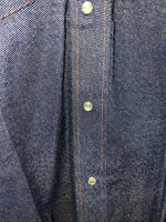 New Men’s Denim Karman Pearl Snap Long Sleeve Shirt 14.5x33 Small P-23