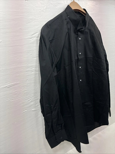 New Men’s Classix Black Under Tux Long Sleeve Button Up XL O-30