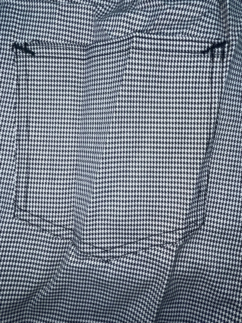 New Vintage Black And White Checkered Handler Polyester Pants #1179 SS-96