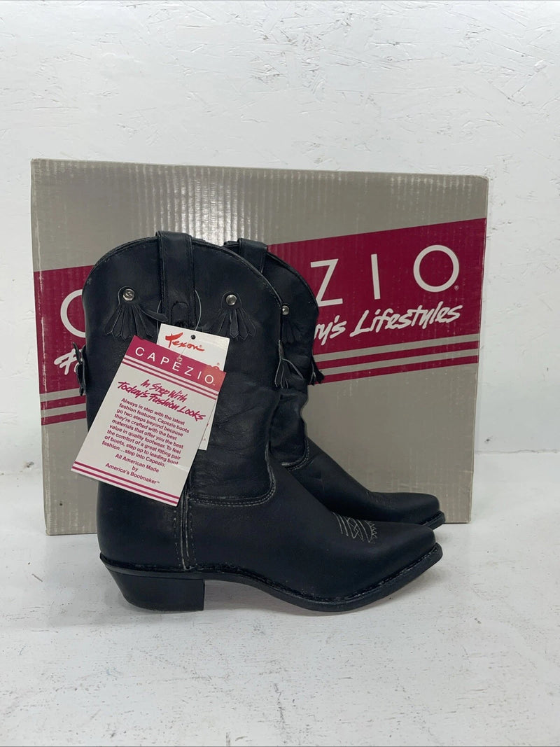New Women’s Black Capezio Cowboy Boots. L 840 7 M. 18-116