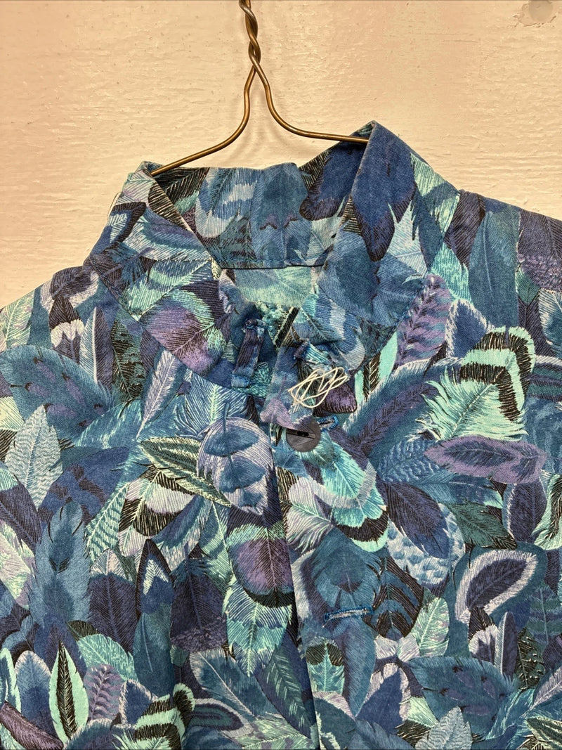 New Kids Blue Designed Long Sleeve Button Up Small MM-66