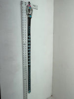 New Black Genuine Leather Blazin Roxx Blue Bling Cross S Belt #N3520401 Z-54