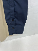 New Men’s Cowboy Threads Tan Blue White Long Sleeve Button Up Large AA-31