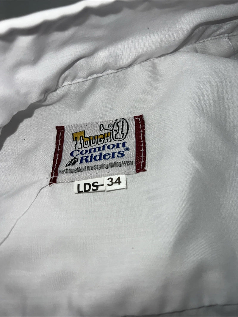 New Women’s White Tough 1 Comfort Riders Short Sleeve English Shirt. 34 G-57