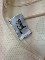 New Tadaski Cream Gem Long Sleeve Half Zip Showing Bodysuit Small TT-44