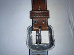 New Brown Genuine Leather Nocona Tooled And Pendent 44” Belt #N2411608 NN-129