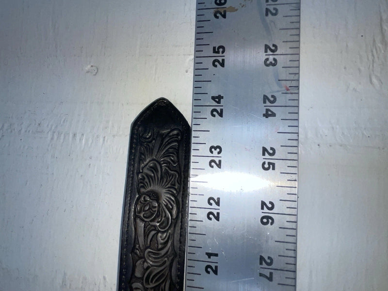 New Black Genuine Leather Nocona Tooled 18” Belt #331 NN-72