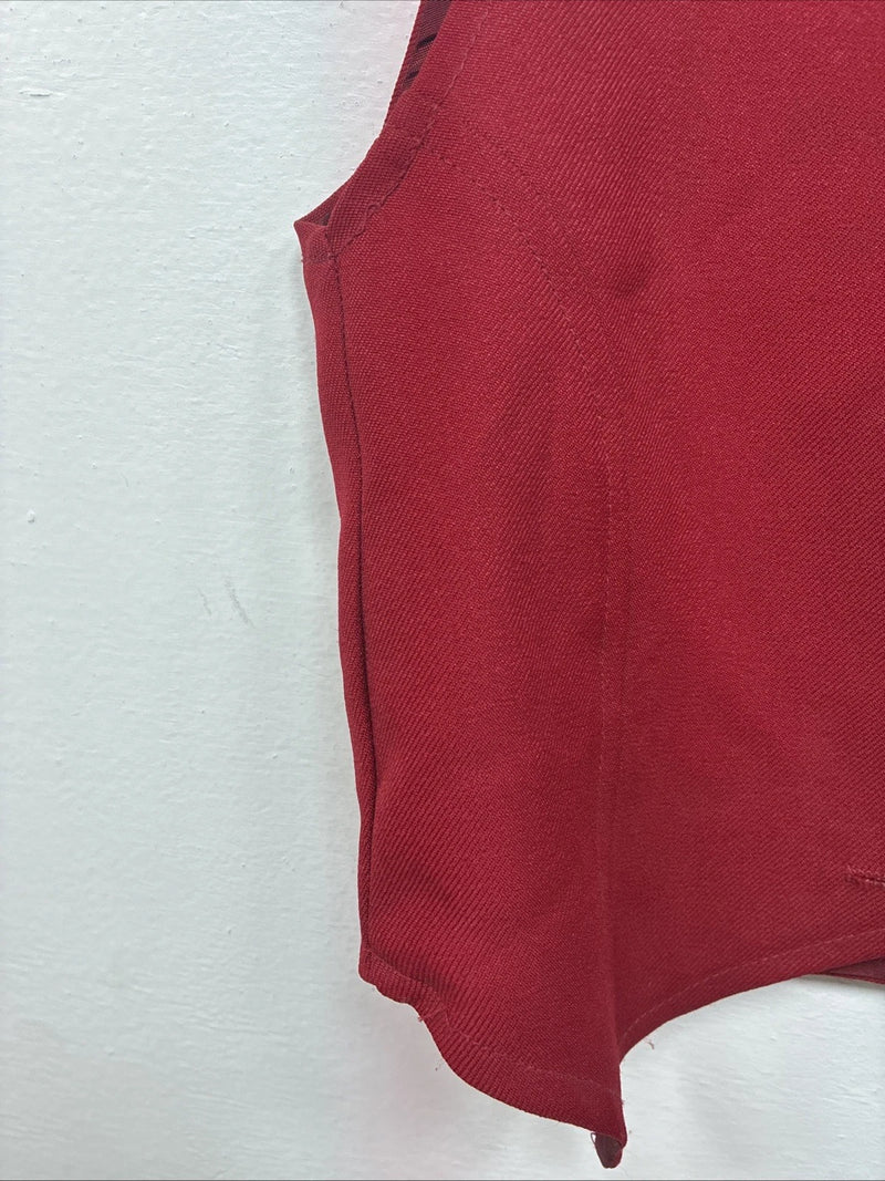 New Kids Dickson Jenkins Red Vest Button Up Size 8 Girls TT-53