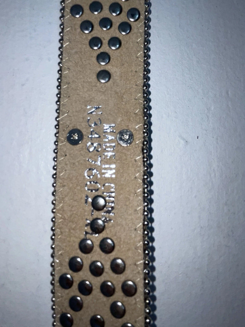 New Brown Genuine Leather Nocona Silver Bling Cross XL Belt #N1330999 Z-74