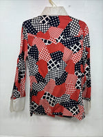 New Women’s Fenton Multicolor Design Long Sleeve Button Up 12 MM-47