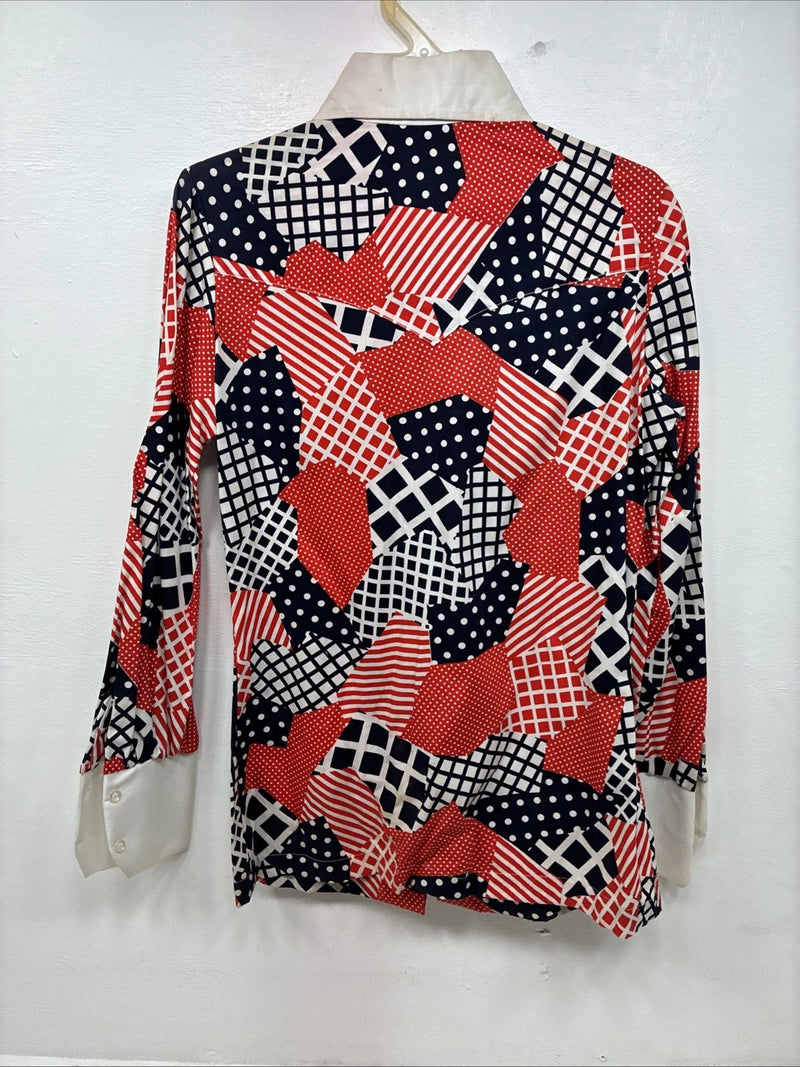 New Women’s Fenton Multicolor Design Long Sleeve Button Up 12 MM-47