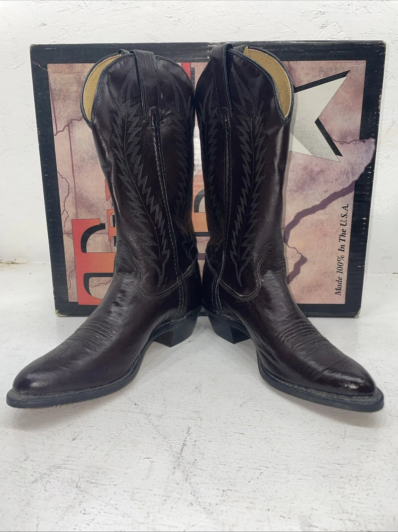 New Women’s Cherry Black Texas Brand Cowboy Boots. 4003 7 M. 18-107