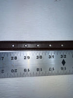 New Brown Genuine Leather Nocona Silver Pendent 30” Belt #N3420402 JJ-137