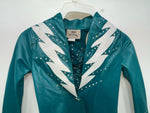 New Women’s Teal 1849 Authentic Ranchwear Long Sleeve Show Vest XS 3B-105