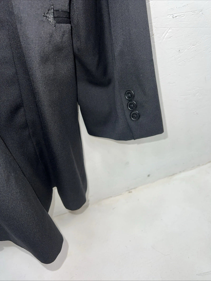 New Men’s Black Circle S Suit Coat 50L #CC1929 WW-60